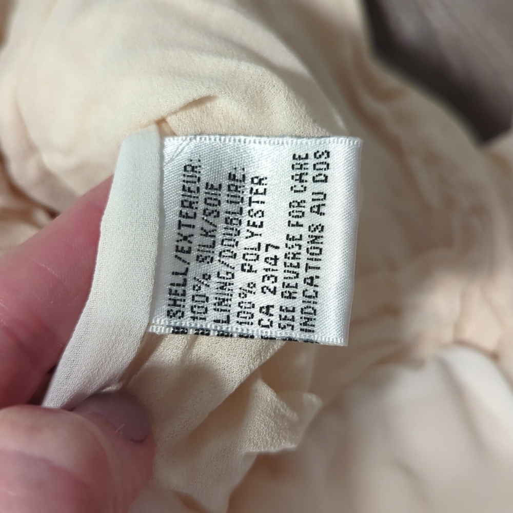 Talbots Vintage Pure Silk Ruched Button Down Blouse - Picture 9 of 11